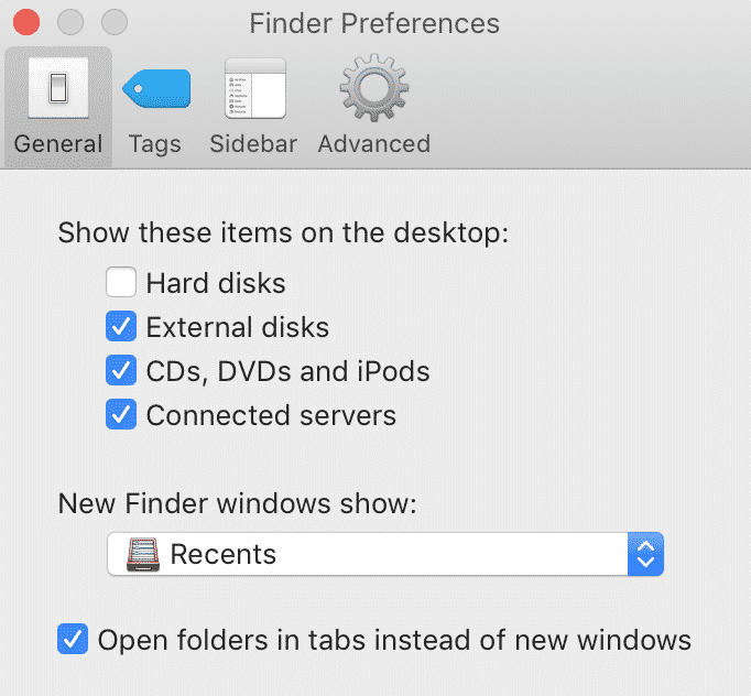 mac finder preferences